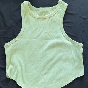 SHEIN Light Green Ribbed Crop Top